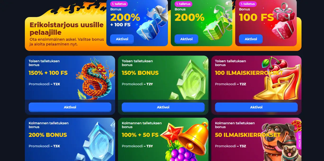 tycoonwin casino bonukset