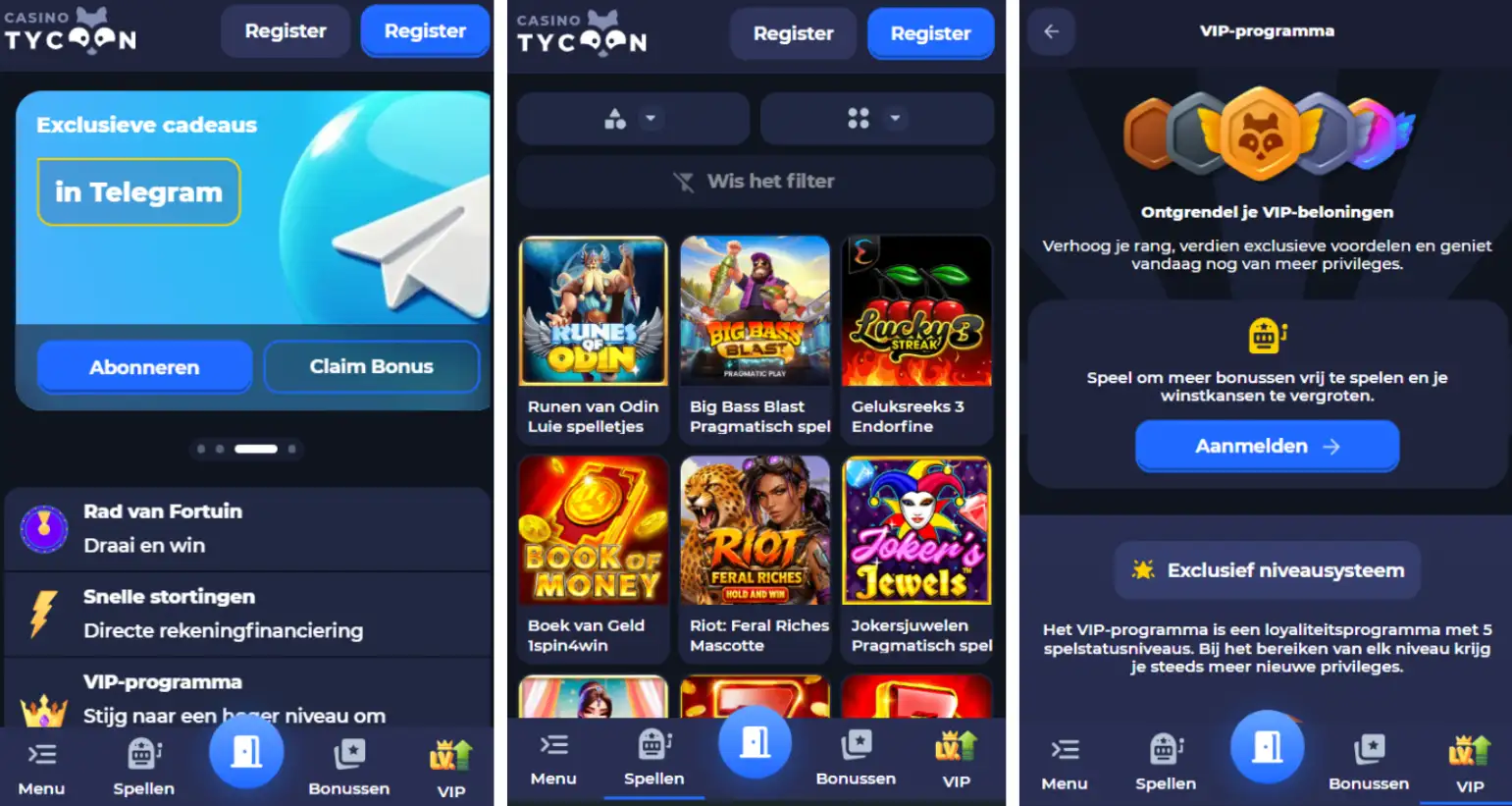 tycoonwin casino mobiel browser
