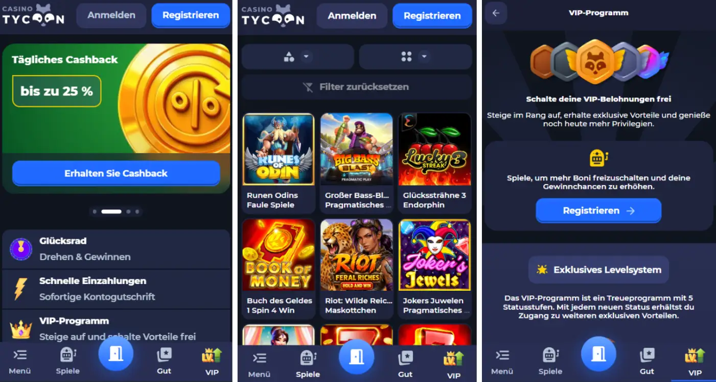 tycoonwin casino mobile nutzung